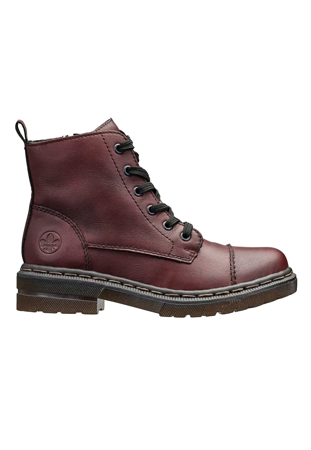 Skinnkänga med snörning och dragkedja Kängor & Boots|Skinnskor