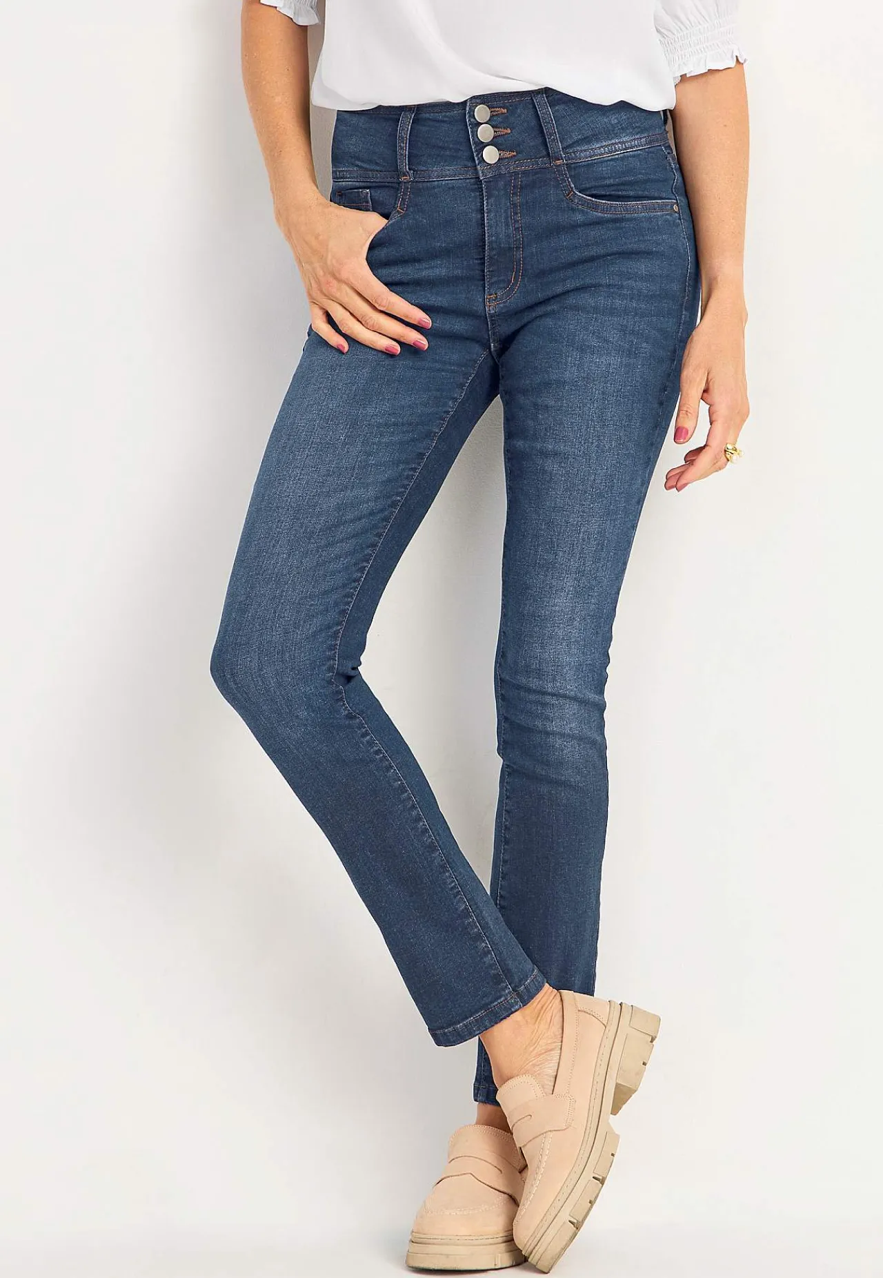 New Smala jeans med hög midja - tre längder Jennifer Byxor|Jeans