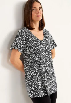 New Småblommig trikåtunika Tunikor|Plus Size