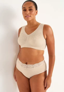 Soft-bh med broderi Lily 2-pack Basplagg|Plus Size