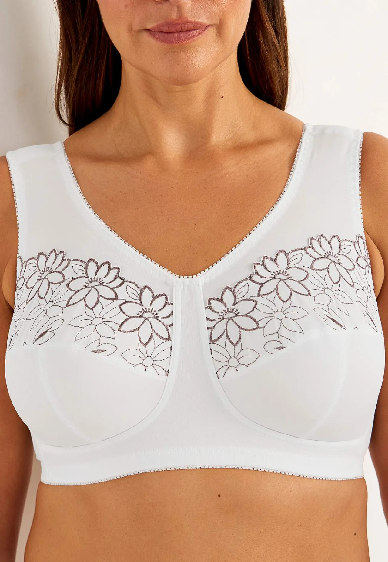 Hot Soft-bh med broderi Lily 2-pack Basplagg|Plus Size