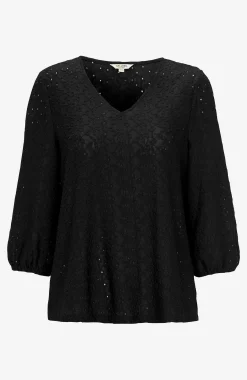 Discount Spetstopp med hålmönster Toppar & T-Shirts|Skjortor & Blusar