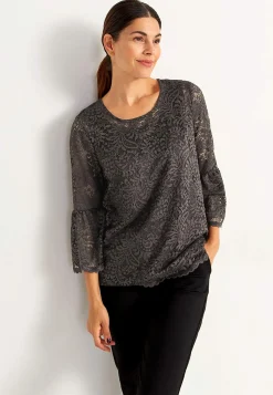 Outlet Spetstopp med trumpetärm Toppar & T-Shirts|Festkläder