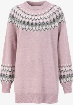Stickad, jacquardmönstrad tröja Tröjor & Cardigans|Stickat