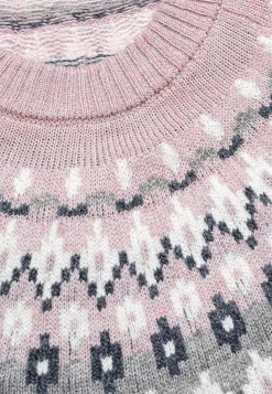 Stickad, jacquardmönstrad tröja Tröjor & Cardigans|Stickat