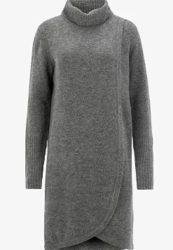 Outlet Stickad polotröja med omlottdetalj fram Tröjor & Cardigans|Stickat