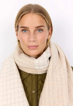 New Stickad scarf med fransar Accessoarer