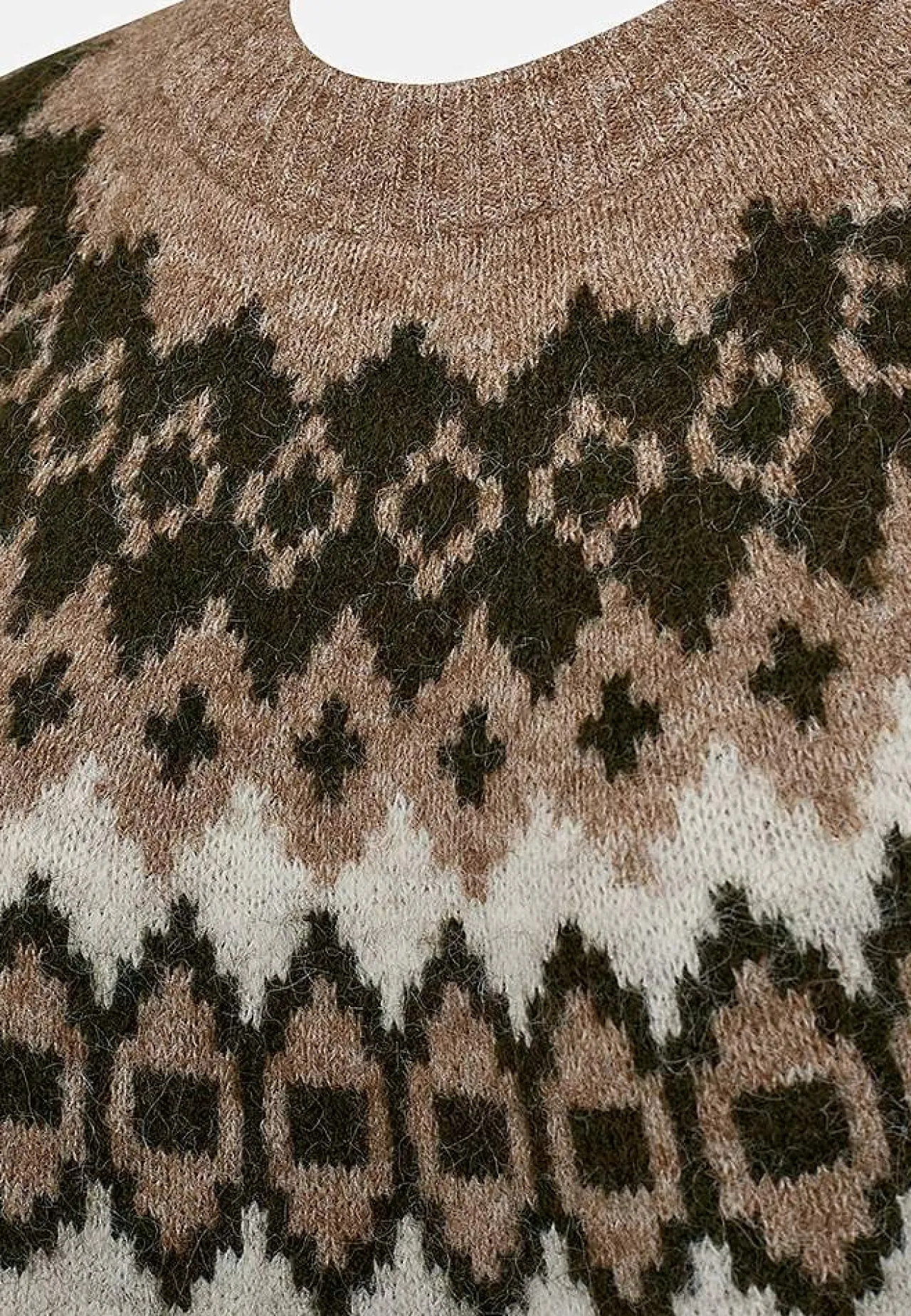 Discount Stickad tröja med jacquardmönster Tröjor & Cardigans|Stickat