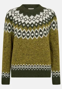 Clearance Stickad tröja med jacquardmönster Tröjor & Cardigans|Stickat