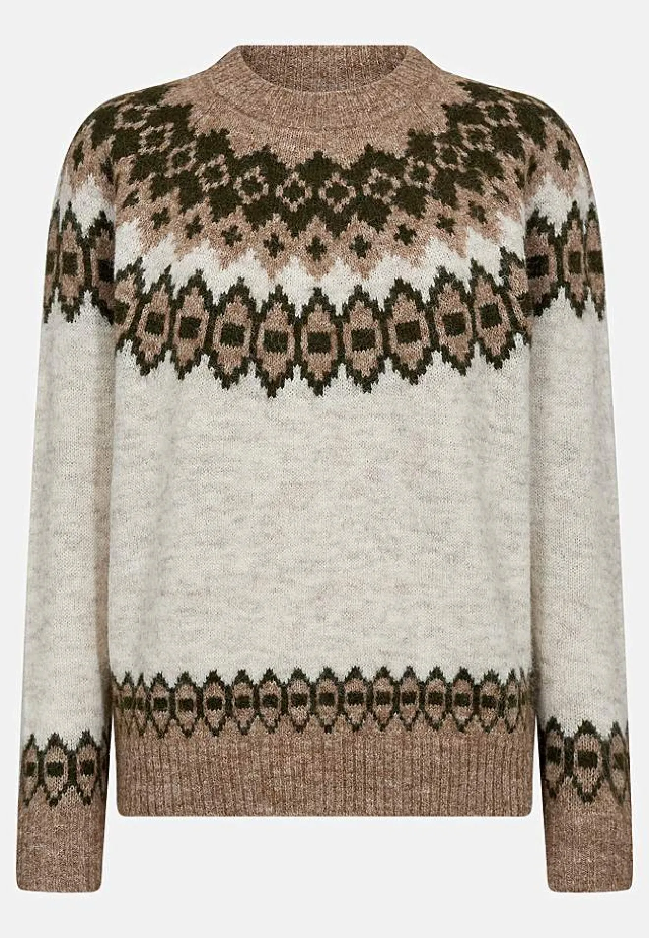 Clearance Stickad tröja med jacquardmönster Tröjor & Cardigans|Stickat