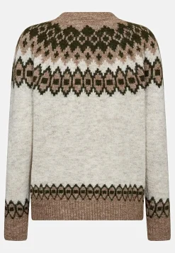 Clearance Stickad tröja med jacquardmönster Tröjor & Cardigans|Stickat