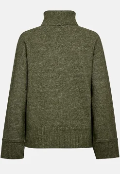 Stickad tröja med krage Tröjor & Cardigans|Stickat