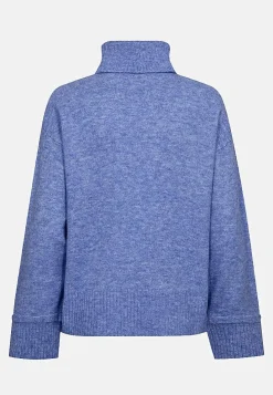 Stickad tröja med krage Tröjor & Cardigans|Stickat