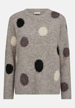 Online Stickad tröja med prickar Tröjor & Cardigans|Stickat
