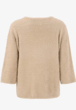 Clearance Stickad tröja med 3/4-ärmar Tröjor & Cardigans|Stickat