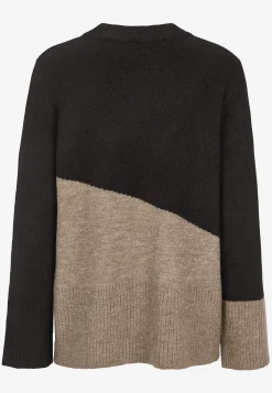 Stickad tröja med rundhals Tröjor & Cardigans|Stickat