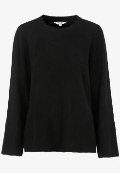 Stickad tröja med slitsar Tröjor & Cardigans|Stickat