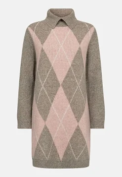 Sale Stickad tunika med krage Tröjor & Cardigans|Stickat