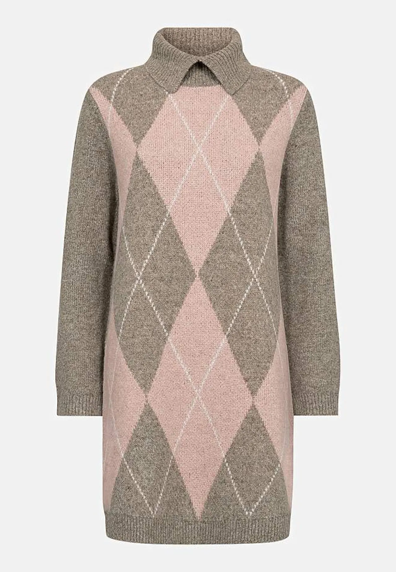 Sale Stickad tunika med krage Tröjor & Cardigans|Stickat