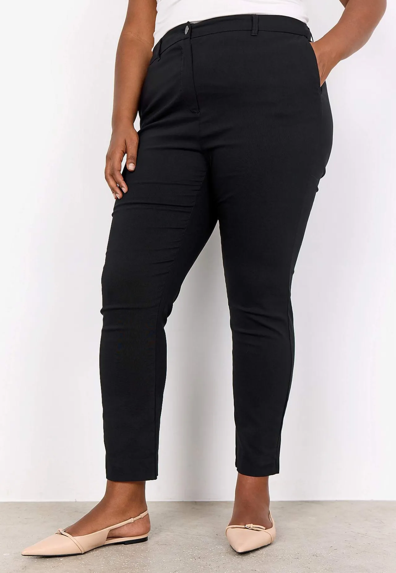 Sale Stretchig byxa i bengalin Byxor|Plus Size
