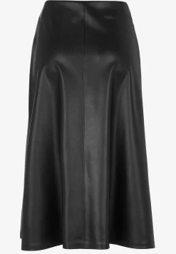 Stretchig kjol i skinnimitation Klänningar & Kjolar|Plus Size