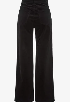 Clearance Stretchig manchesterbyxa med vida ben Byxor|Plus Size