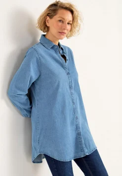 Online Stretchig tunika i denim Skjortor & Blusar|Tunikor