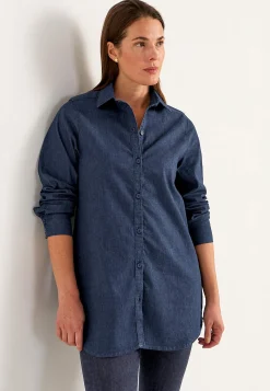 Hot Stretchig tunika i denim Skjortor & Blusar|Tunikor
