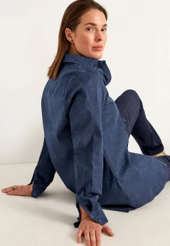Hot Stretchig tunika i denim Skjortor & Blusar|Tunikor