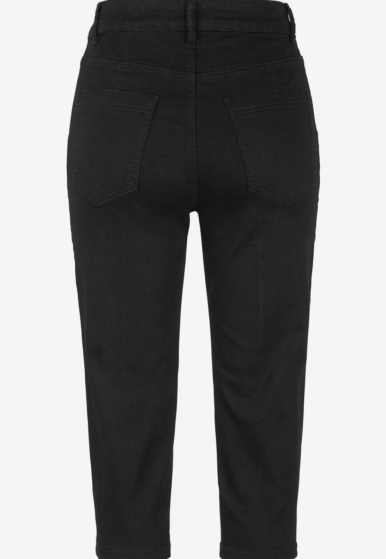 New Stretchiga caprijeans med sytt pressveck Byxor|Jeans