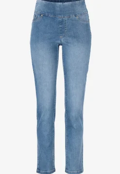 Outlet Stretchiga jeggings med hög resårmidja Elin Byxor|Jeans