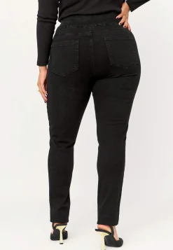 Best Stretchiga jeggings med strassdetaljer Byxor|Jeans