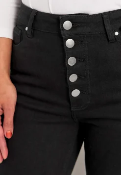 Clearance Stretchjeans med hög midja Byxor|Jeans