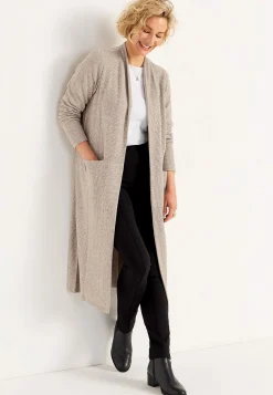 Clearance Supermjuk, lång cardigan med fickor Beata Tröjor & Cardigans|Stickat