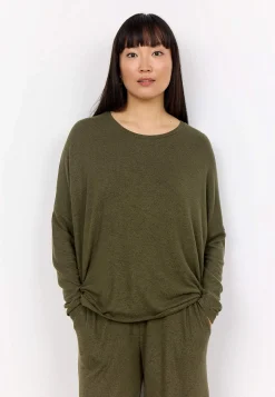 Outlet Supermjuk, melerad trikåtopp Tröjor & Cardigans|Toppar & T-Shirts