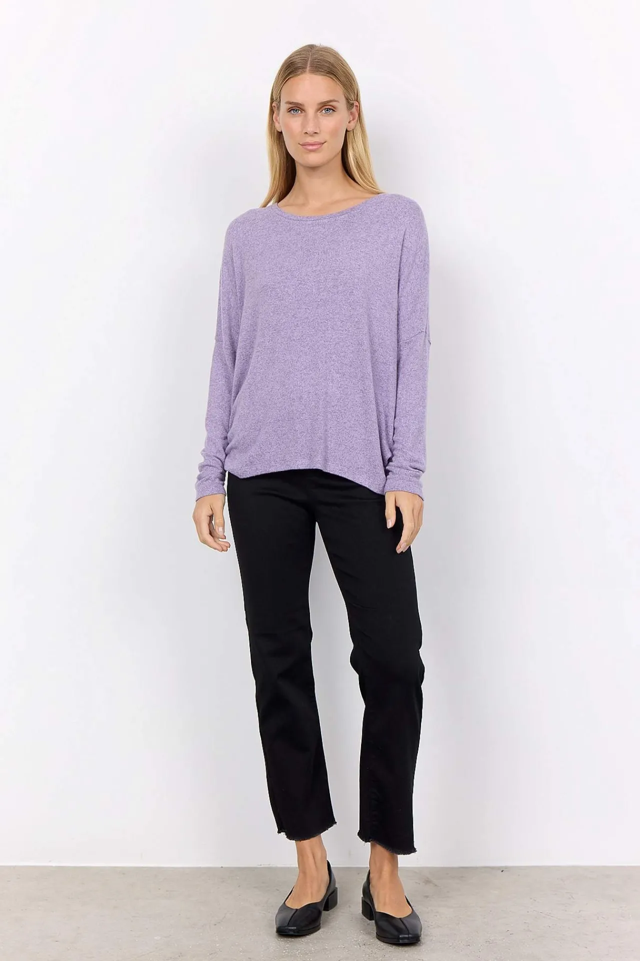 Outlet Supermjuk, melerad trikåtopp Tröjor & Cardigans|Toppar & T-Shirts