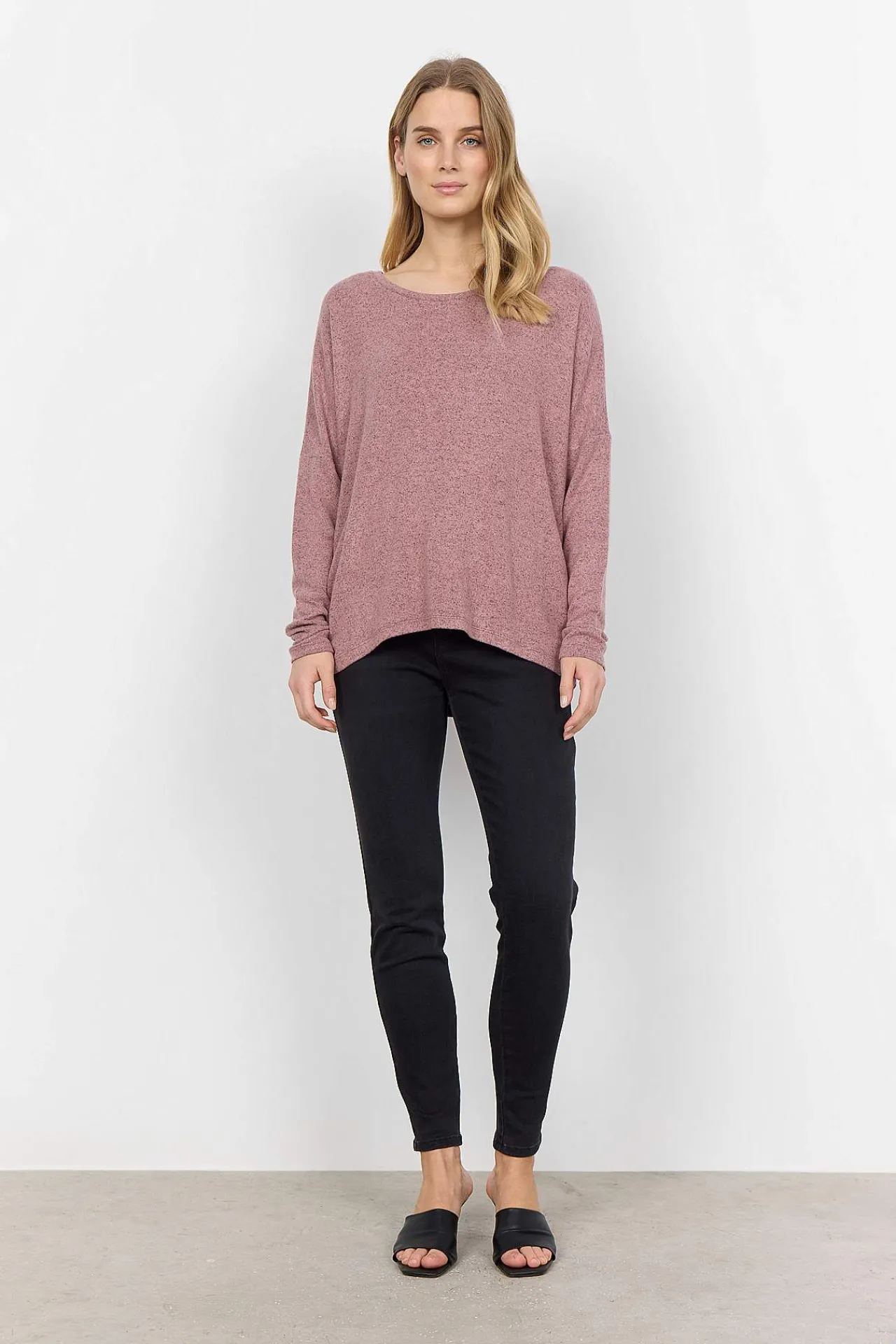 Best Supermjuk, melerad trikåtopp Tröjor & Cardigans|Toppar & T-Shirts
