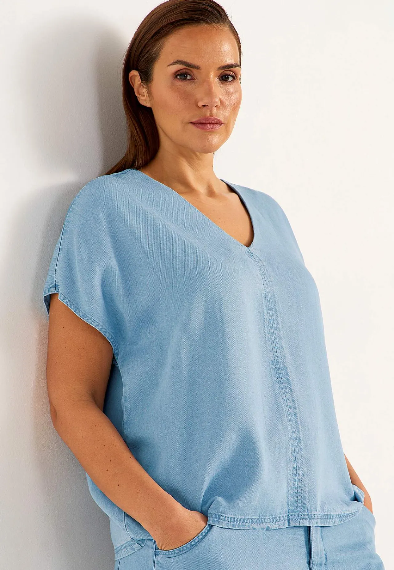 Hot Supermjuk Premium denimblus Skjortor & Blusar|Jeansplagg