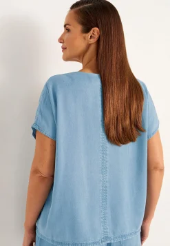 Hot Supermjuk Premium denimblus Skjortor & Blusar|Jeansplagg