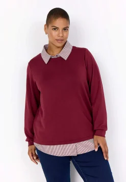 Discount Supermjuk trikåtopp med fastsydd skjortkrage Tröjor & Cardigans|Toppar & T-Shirts