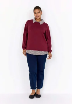 Discount Supermjuk trikåtopp med fastsydd skjortkrage Tröjor & Cardigans|Toppar & T-Shirts