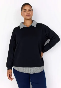 Discount Supermjuk trikåtopp med fastsydd skjortkrage Tröjor & Cardigans|Toppar & T-Shirts