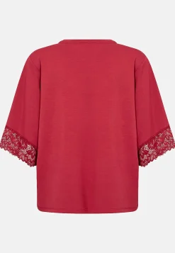 Online Supermjuk trikåtopp med spets Toppar & T-Shirts|Festkläder