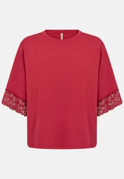 Clearance Supermjuk trikåtopp med spets Toppar & T-Shirts|Festkläder