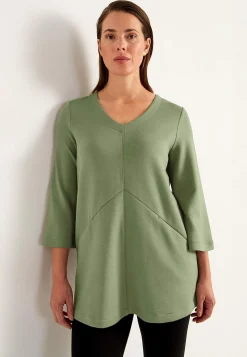 Outlet Supermjuk trikåtunika med fickor Tunikor|Plus Size