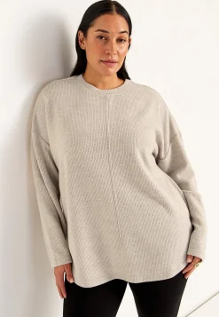 Clearance Supermjuk tröja med dekorativ mittsöm Beata Tröjor & Cardigans|Stickat