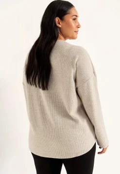 Clearance Supermjuk tröja med dekorativ mittsöm Beata Tröjor & Cardigans|Stickat