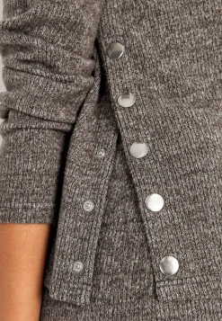 Online Supermjuk tröja med knappar Tröjor & Cardigans|Stickat