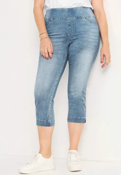 Hot Supersköna caprijeggings i denim Elin Byxor|Jeans