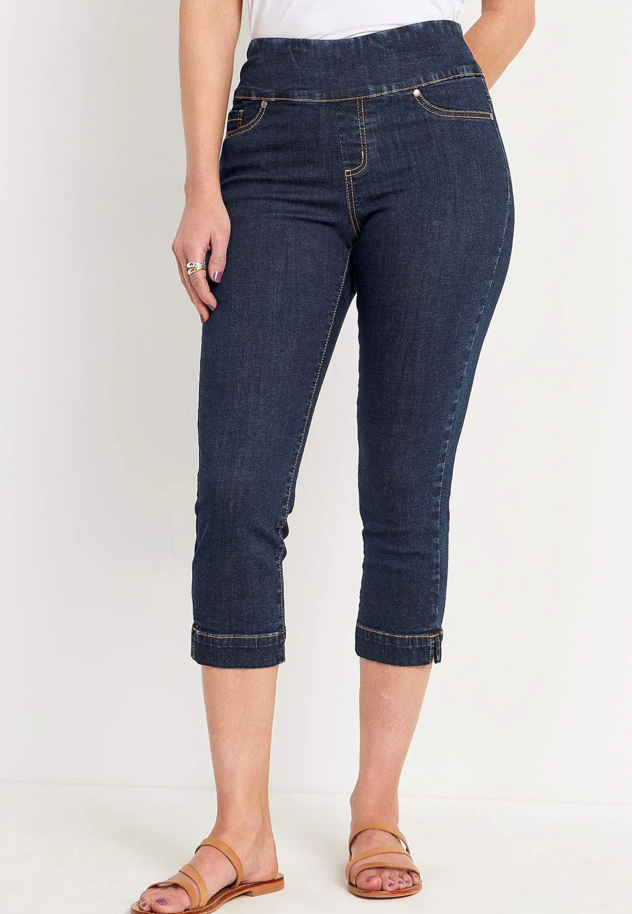 New Supersköna caprijeggings i denim Elin Byxor|Jeans